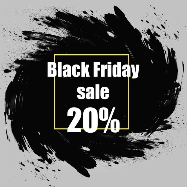 vendredi noir vente modèle de trait d'encre psd