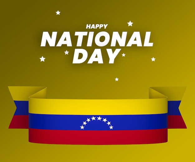 PSD venezuela-flaggenelement-design, bannerband zum nationalen unabhängigkeitstag, psd