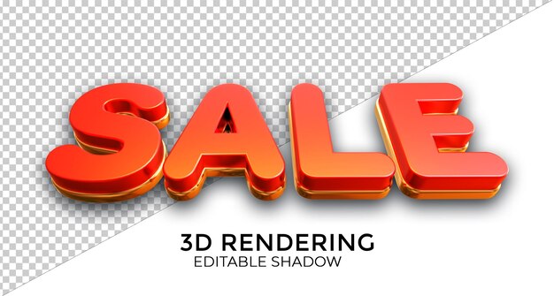 PSD venta de 3d rendering de fondo transparente para psd