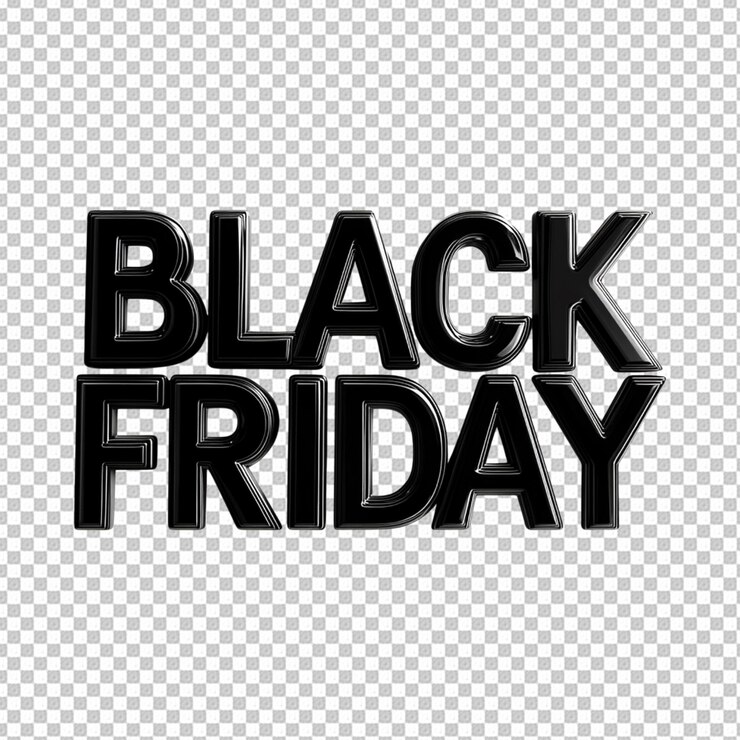 PSD venta de arte en fondo transparente el viernes negro