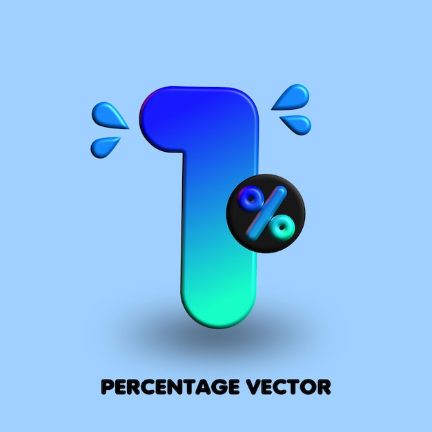 Venta de descuento porcentual vectorial número 1