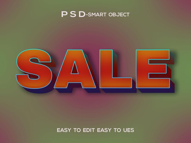 Venta efecto de texto 3d