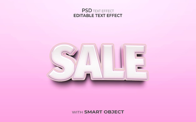 Venta de efecto de texto editable estilo de maqueta de estilo 3d