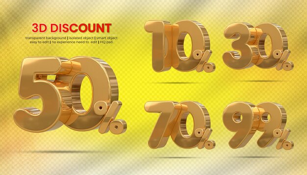 Venta especial de descuento etiquetas de venta concepto de número 3d descuento promoción de venta señal de precio de oferta