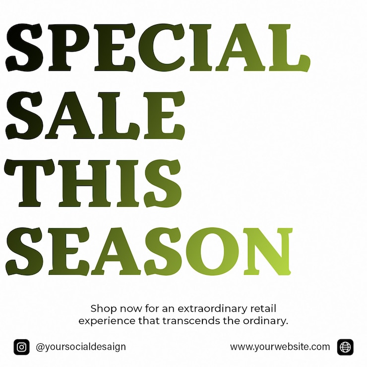 PSD venta especial esta temporada en instagram