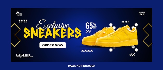 PSD venta exclusiva de zapatillas para publicaciones en redes sociales o diseño de plantilla de banner cuadrado para facebook