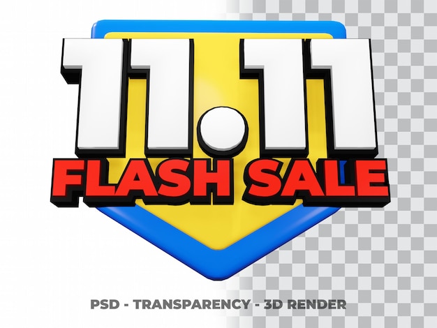 Venta flash 3d 11.11 con fondo transparente