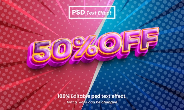 Venta flash 50 de descuento en efecto de texto 3d editable