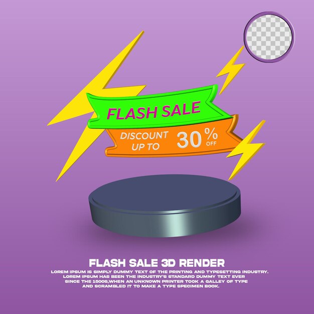 Venta flash render 3d con podio