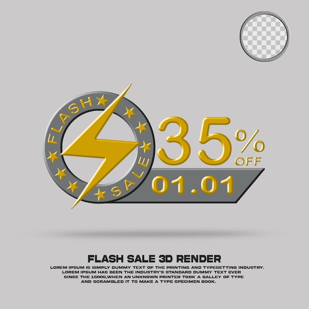 PSD venta flash de renderizado 3d 01.01 psd