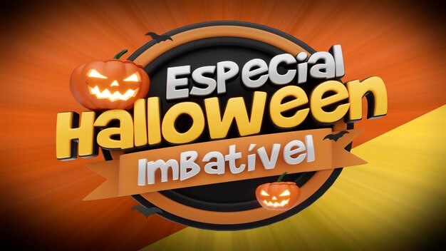 PSD venta de insignias 3d 'inmejorable especial de halloween'