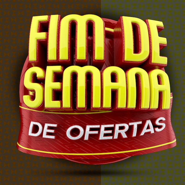 Venta de insignias 3D 'ofertas de fin de semana'