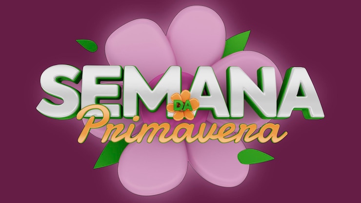 PSD venta de insignias 3d 'semana de primavera'