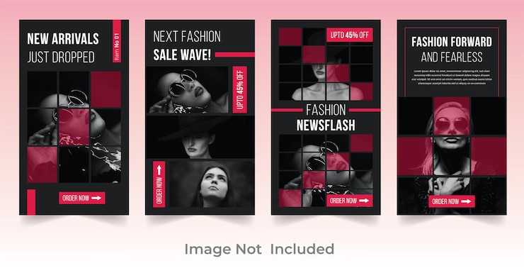 PSD venta de moda colección de historias de instagram