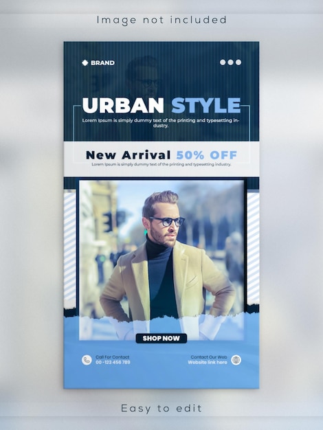 Venta de moda moderna historias de instagram diseño de plantilla de banner minimalista