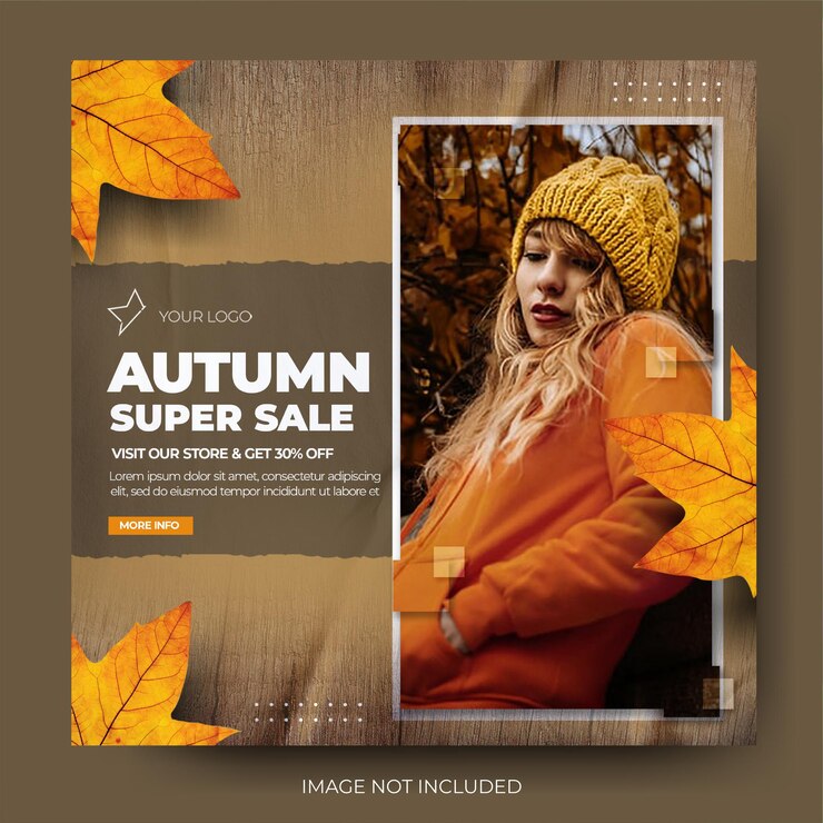 Venta de moda de otoño minimalista Instagram publicación de redes sociales
