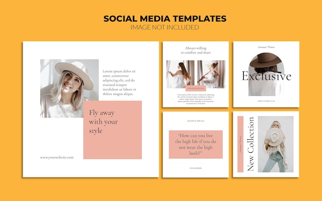 PSD venta de moda plantillas de publicaciones en redes sociales de instagram