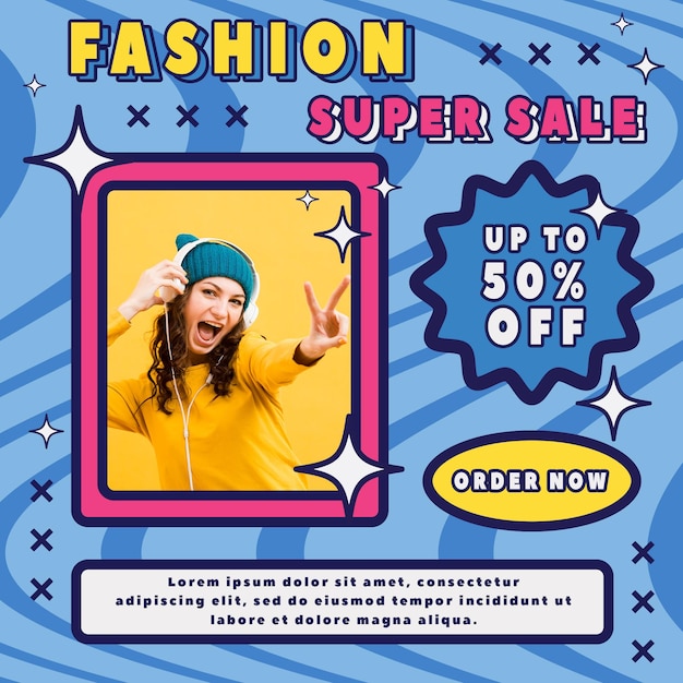 Venta de moda retro en las redes sociales