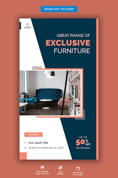 Venta de muebles instagram story Premium Psd