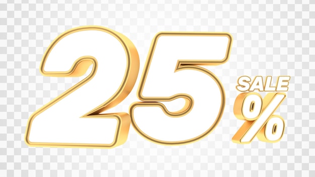 Venta de oro 25 por ciento número oro elemento 3d