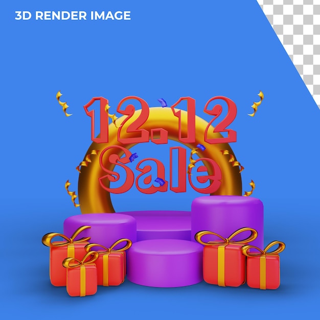 Venta de podio de renderizado 3d 12.12