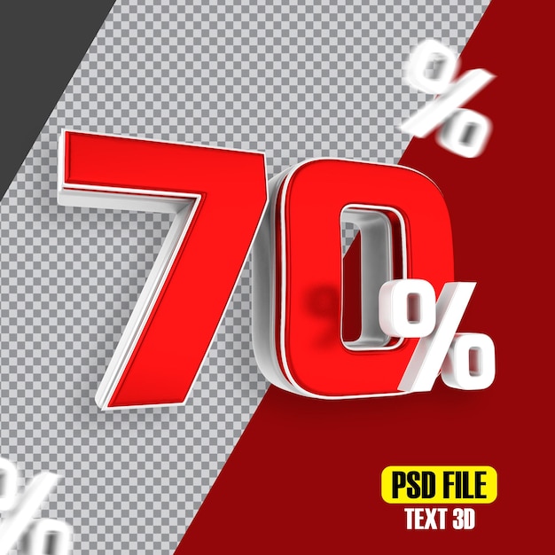 venta roja 70 por ciento de descuento promocional