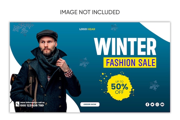 PSD venta de ropa de invierno diseño de redes sociales instagram facebook