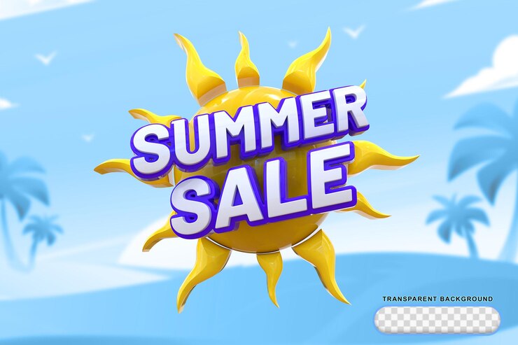PSD venta de verano en 3d