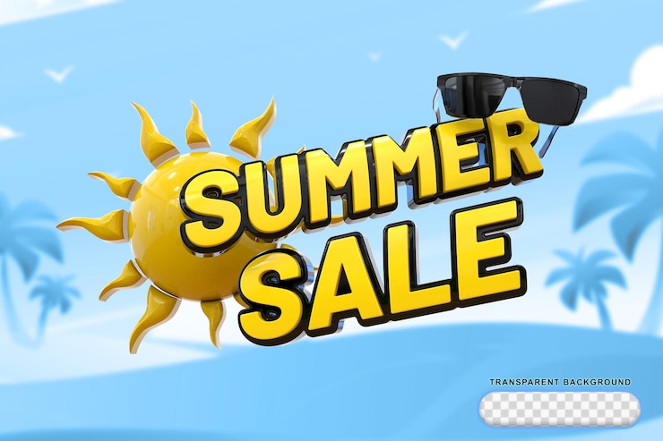 PSD venta de verano en 3d