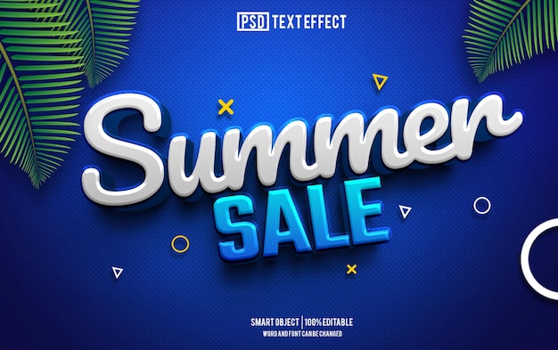 venta de verano efecto de texto fuente tipografía editable texto 3d