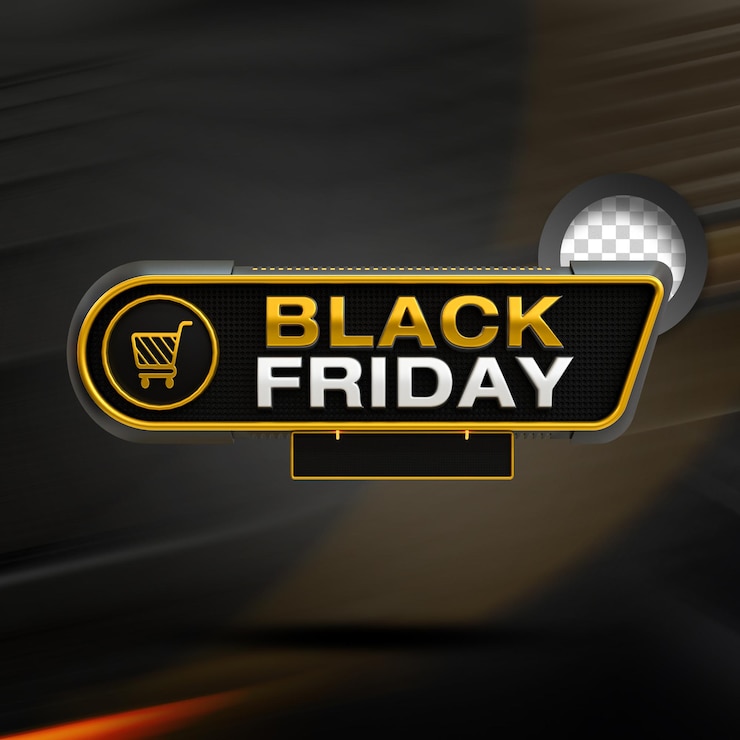 PSD venta de viernes negro efecto de estilo de texto en 3d diseño de etiquetas sello en 3d renderización realista en 3d