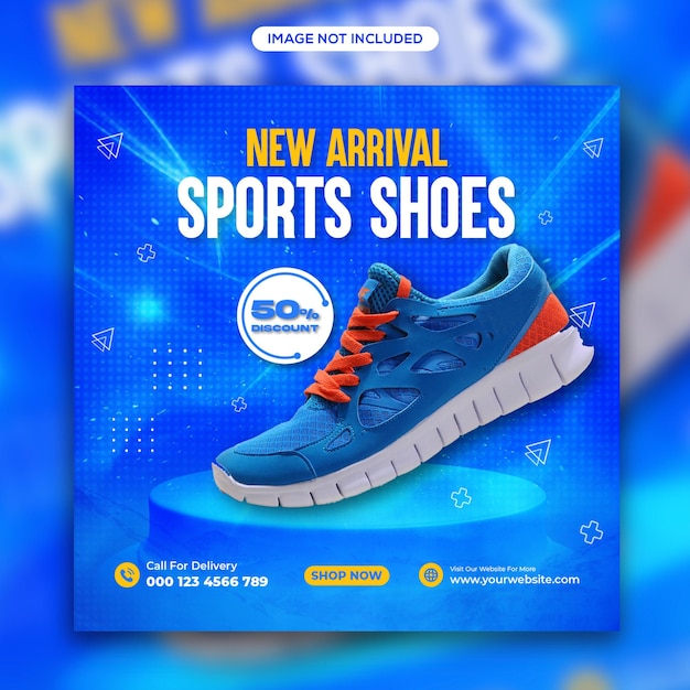 Venta de zapatos deportivos publicación de instagram y diseño exclusivo de banner de publicación en redes sociales