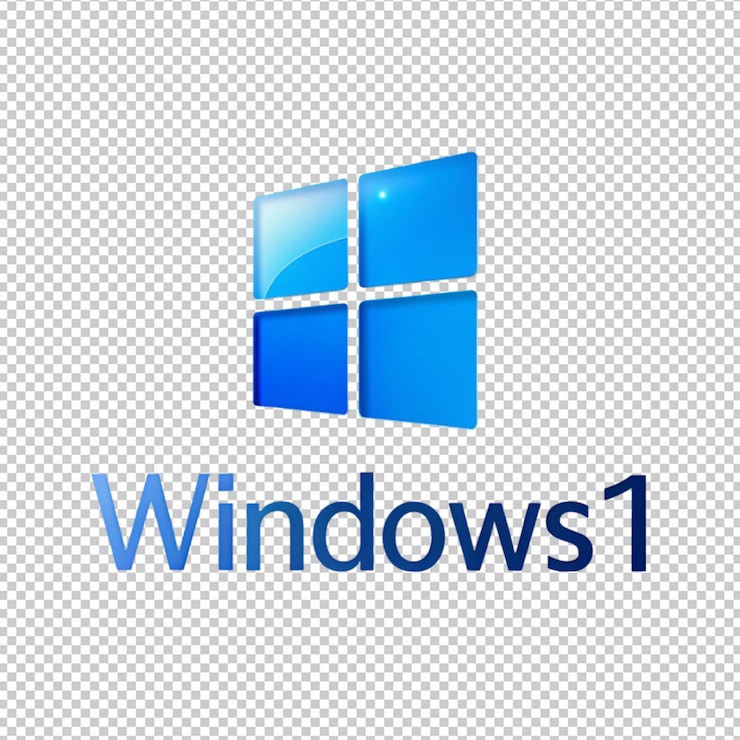 PSD ventanas 11 sobre un fondo transparente