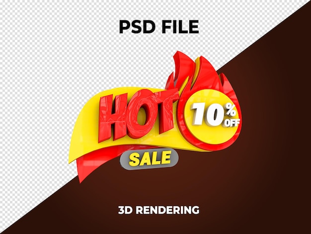 PSD ventas calientes representación 3d