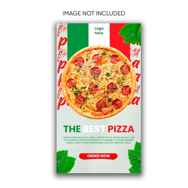 PSD ventas de pizza socila diseño de medios instagram facebook