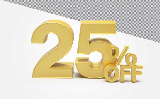 Vente 25 % Offre Numéro 3d