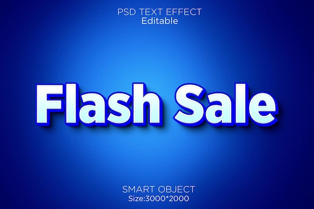 PSD vente flash conception de texte modifiable