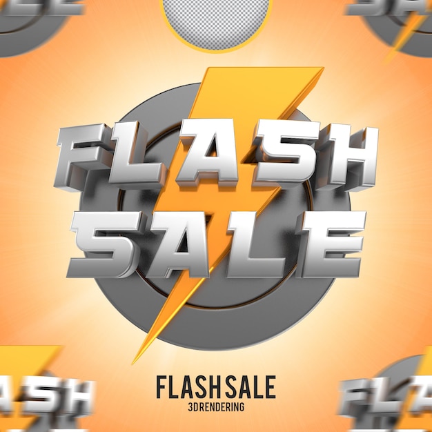 PSD vente flash or rendu 3d