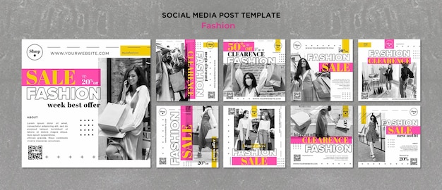 PSD vente de mode instagram posts