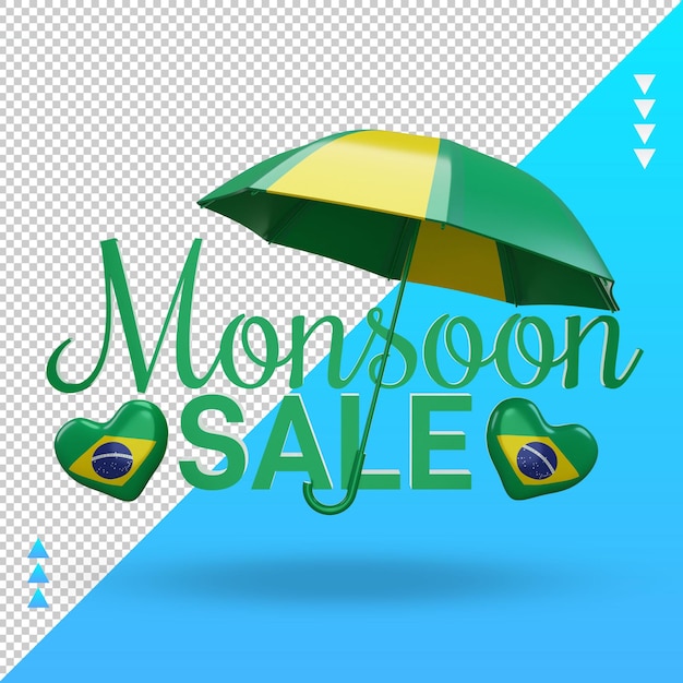 Vente De Mousson 3d Drapeau Du Brésil Rendu Vue De Face