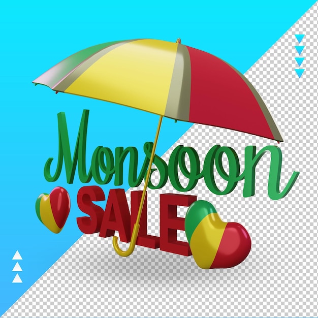 Vente De Mousson 3d Drapeau Mali Rendu Vue Droite