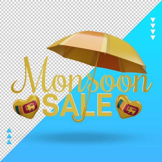 Vente De Mousson 3d Sri Lanka Flag Rendu Vue De Face