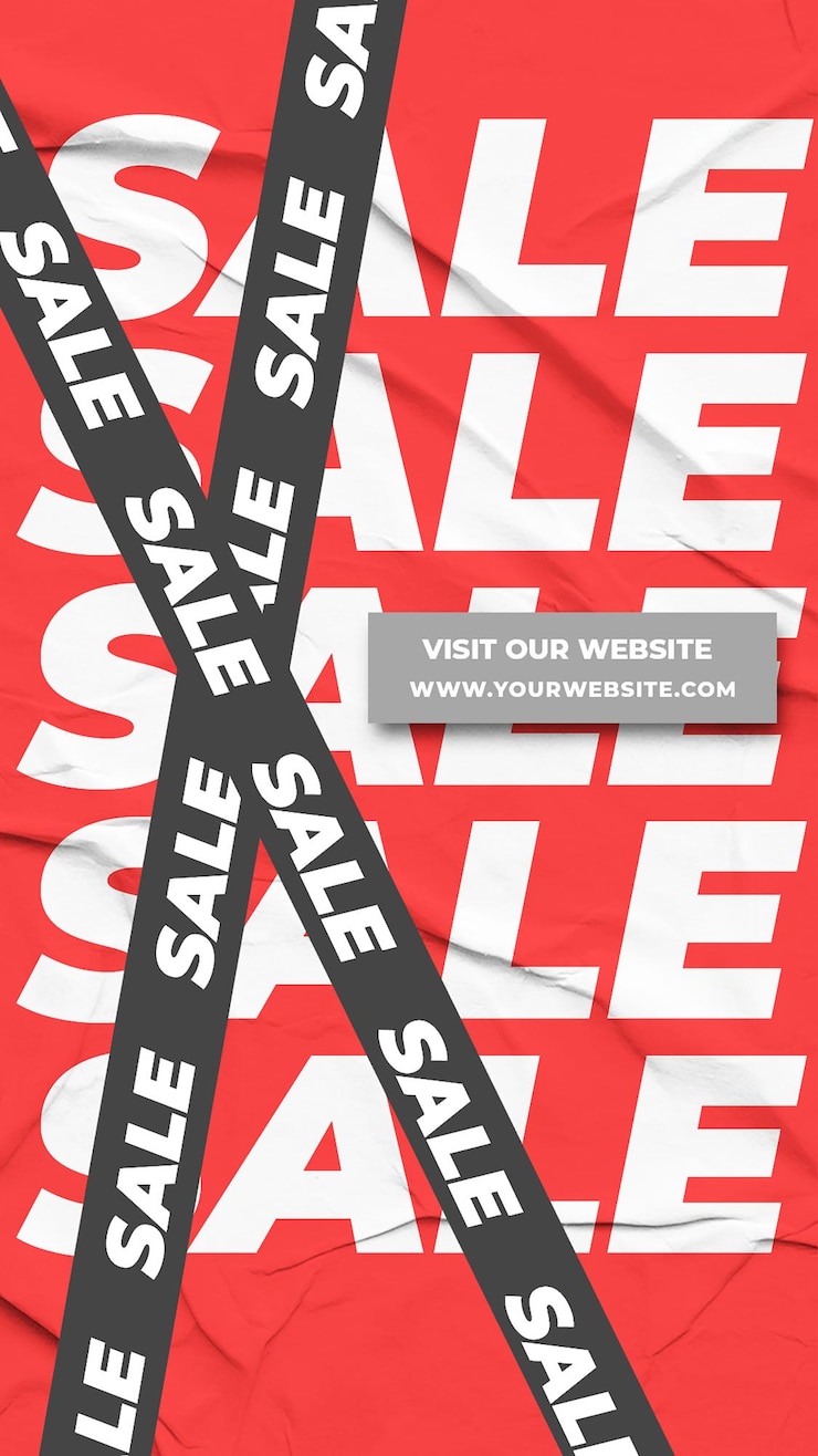 PSD vente de psd sur le modèle instagram stos de conception collée à la texture rouge