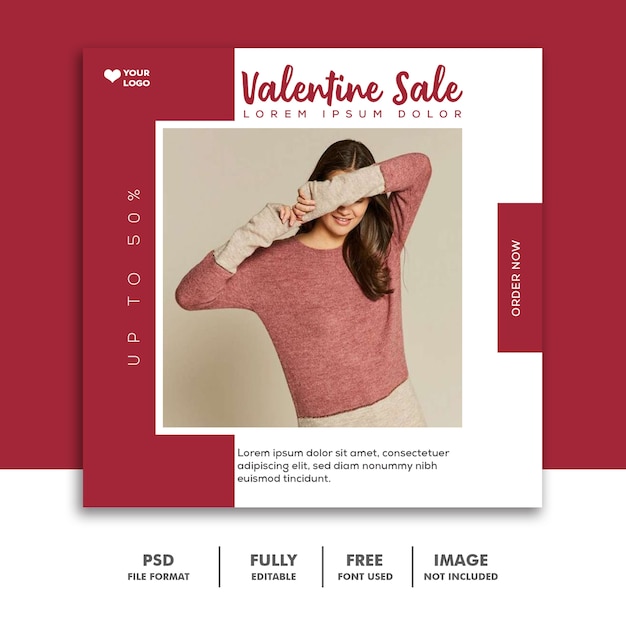 Vente Spéciale Saint-valentin Pour Publication Sur Les Réseaux Sociaux