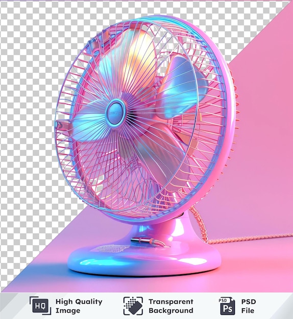 PSD ventilador eléctrico de imagen psd transparente en un fondo rosado