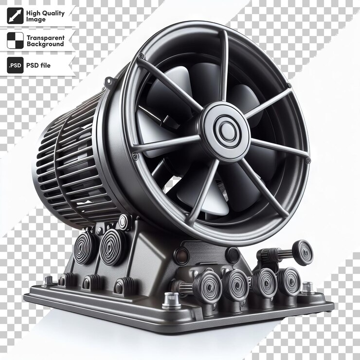 PSD ventilador eléctrico psd en fondo transparente con capa de máscara editable