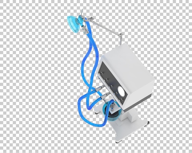 Ventilador médico sobre fondo transparente Ilustración de renderizado 3d