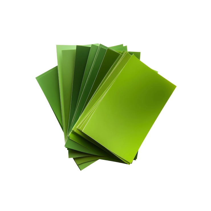 PSD ventilador de la paleta de colores verde