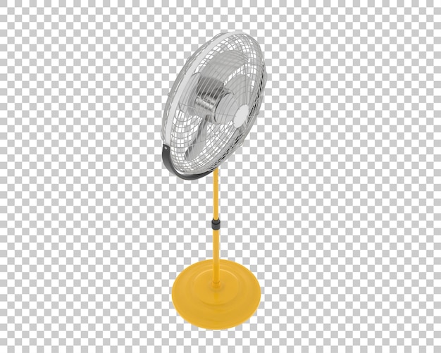 PSD ventilador de pie en la ilustración de representación 3d de fondo transparente