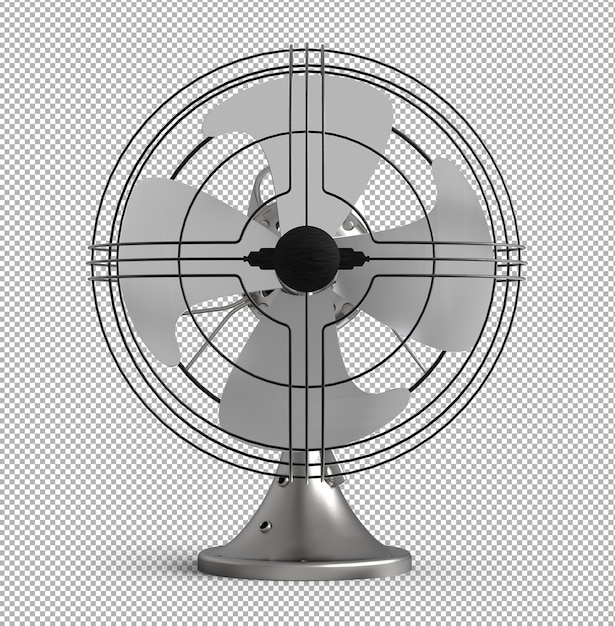 Ventilador viejo aislado render.